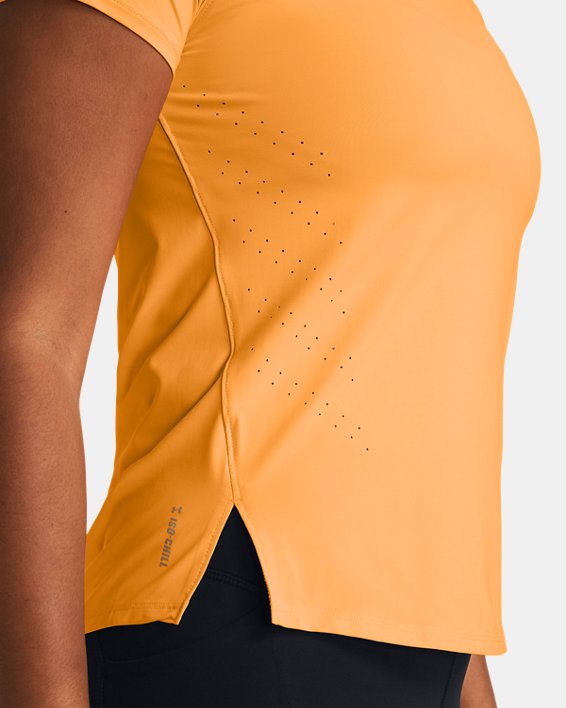 Women's UA Launch Elite Short Sleeve, Orange, pdpMainDesktop image number 2